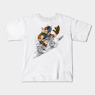 skater turtle bike Kids T-Shirt